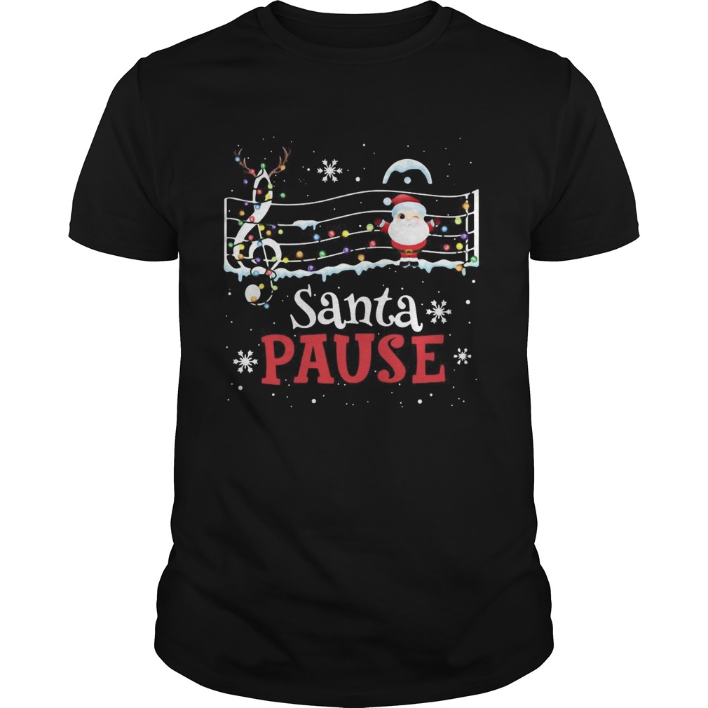 Music Lovers Santa Pause Christmas shirt