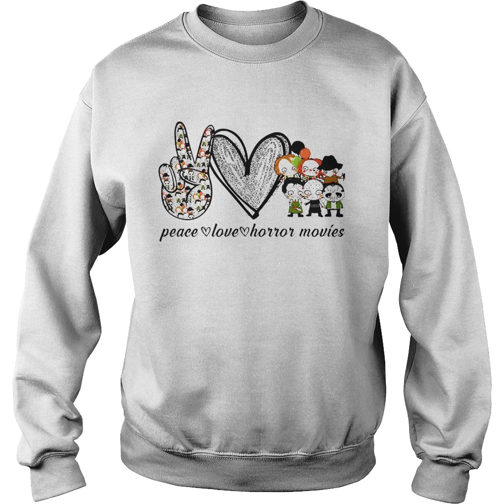 Peace Love Horror Movies Sweatshirt