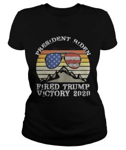 President Biden Fired Trump Victory 2020 American Sunglasses Flag Vintage  Classic Ladies