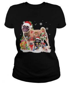 Pugs Hat Santa Happy Merry Christmas 2020  Classic Ladies