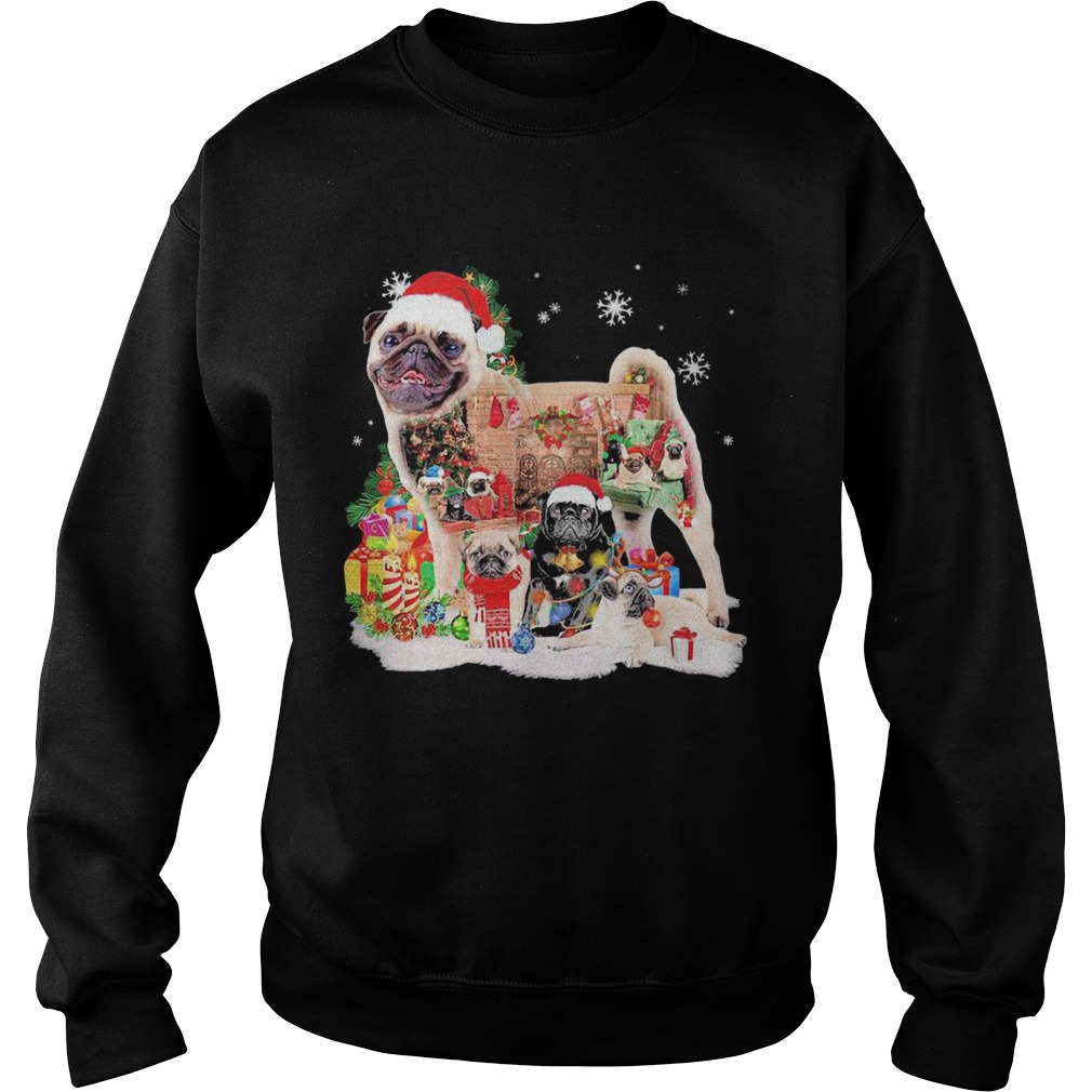 Pugs Hat Santa Happy Merry Christmas 2020  Sweatshirt