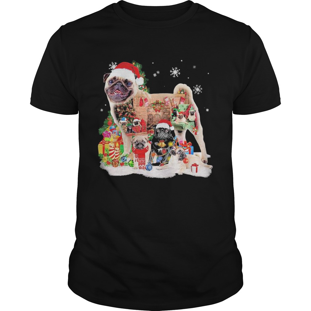 Pugs Hat Santa Happy Merry Christmas 2020 shirt