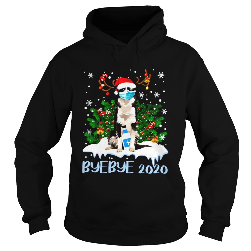 Santa Bernese Mountain Dog Face Mask Bye Bye 2020 Merry Christmas  Hoodie