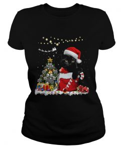 Santa Black Cat Christmas  Classic Ladies