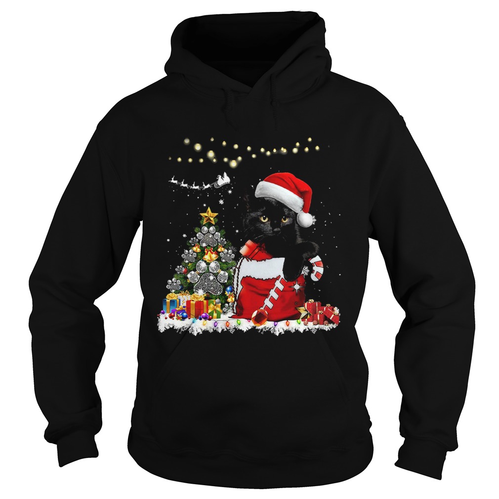 Santa Black Cat Christmas  Hoodie