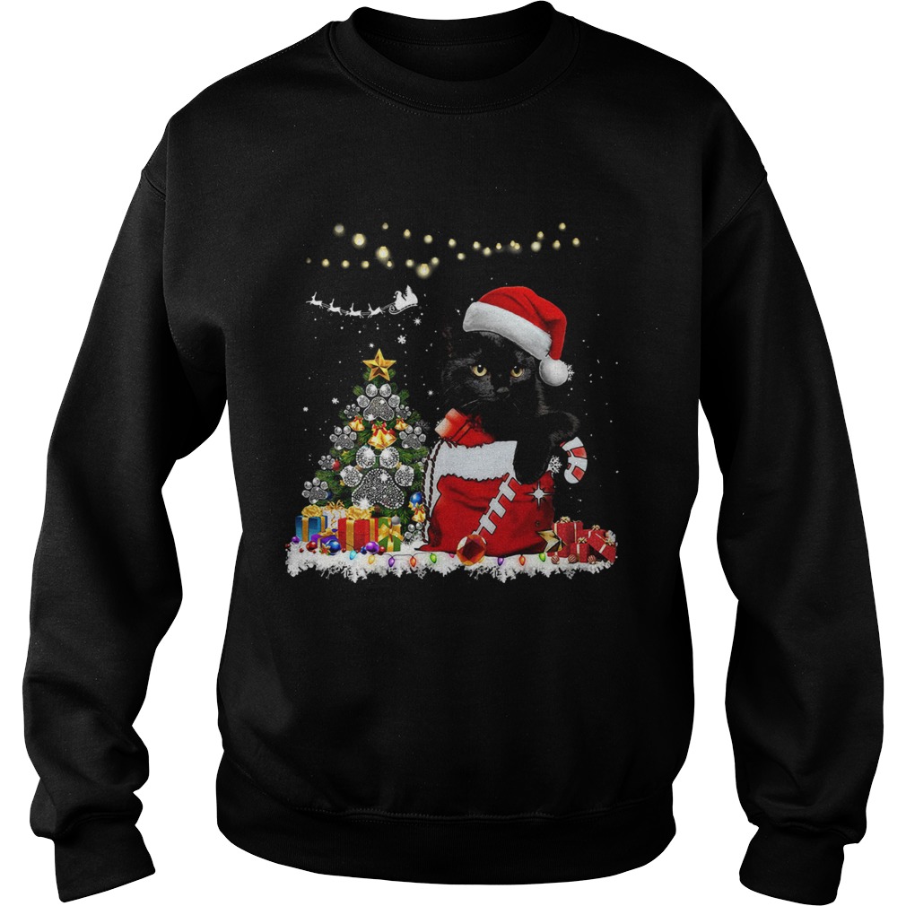 Santa Black Cat Christmas  Sweatshirt