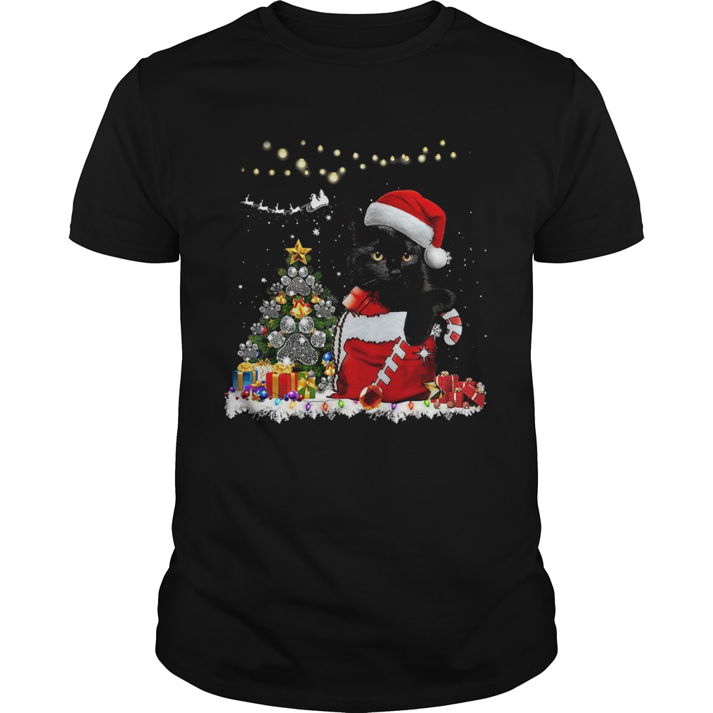 Santa Black Cat Christmas shirt