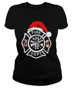 Santa Fire Dept Merry Christmas  Classic Ladies