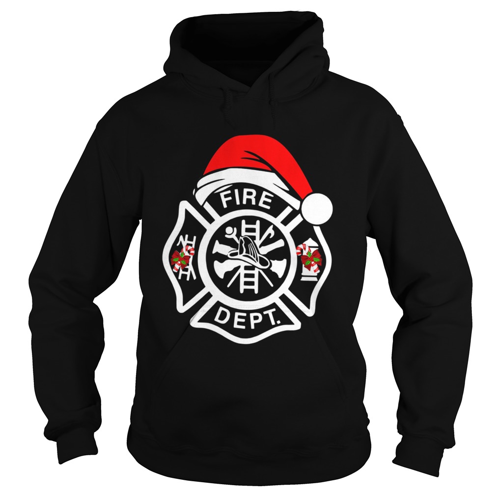 Santa Fire Dept Merry Christmas Hoodie