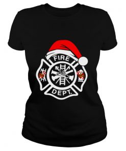 Santa Fire Dept Merry Christmas shirt