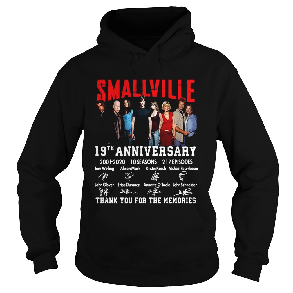 Smallville 19th Anniversary 2001 2020 Thank You For The Memories Signature  Hoodie