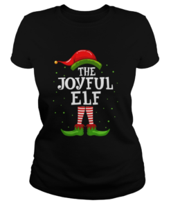 The Joyful Elf Christmas Matching Family Pajama Costume  Classic Ladies