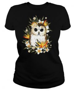 The Owl With Flower shirt