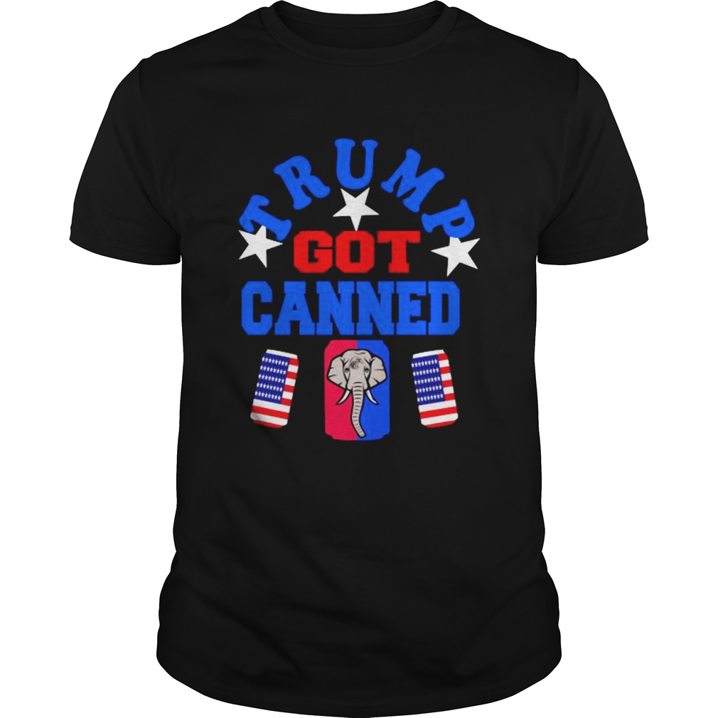 Trump Got Canned Elephant Beer American Flag shirt