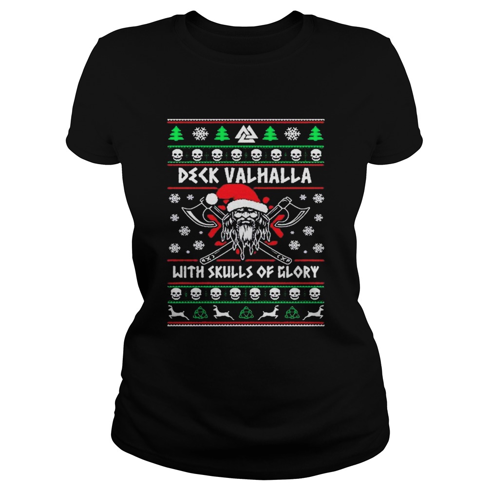 Viking Deck Valhalla with skulls of Glory Christmas  Classic Ladies