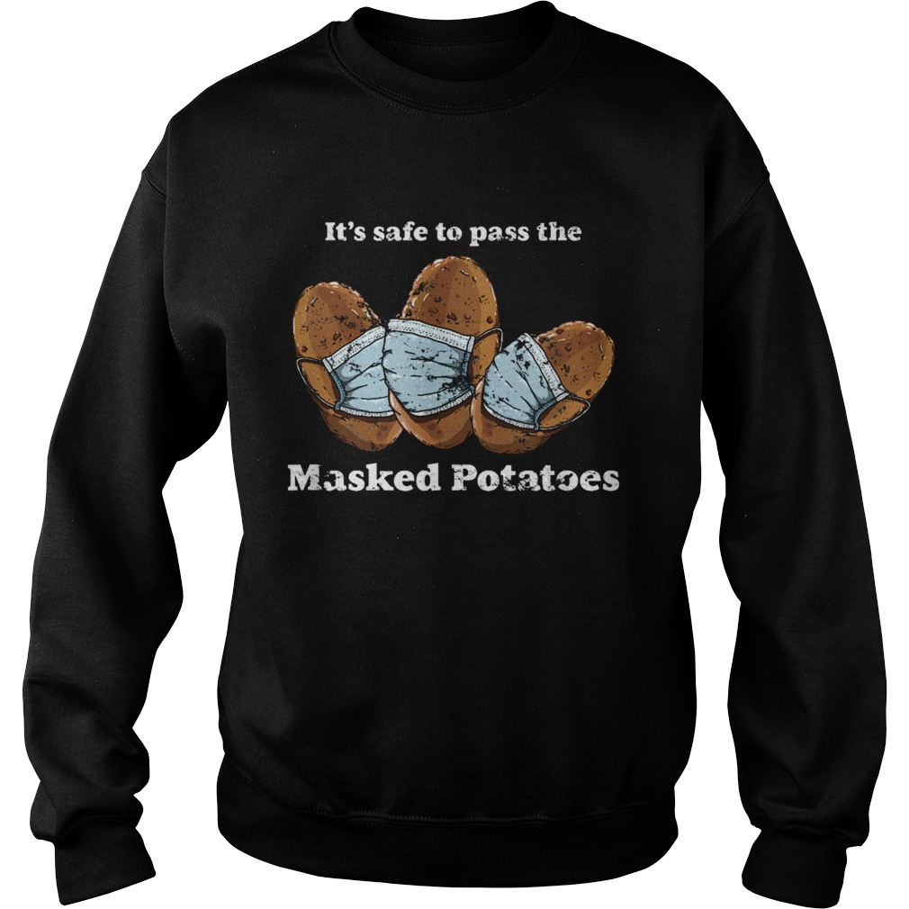 Vintage Mashed Potatoes Holiday Mask Xmas Quarantine  Sweatshirt