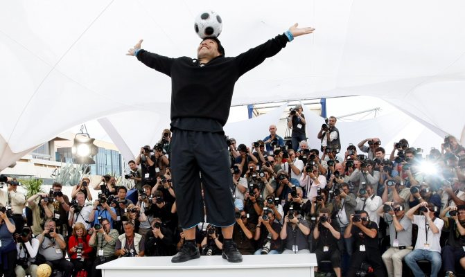 Maradona at the Cannes Film Festival in 2008. His personality, and his excesses, filled out the story of his life.Credit...Eric Gaillard/Reuters