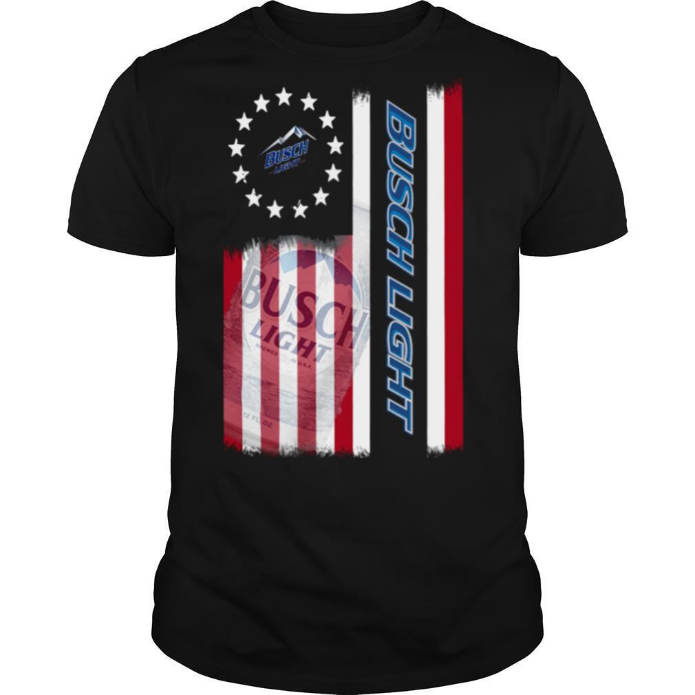 Busch Light beer American flag shirt