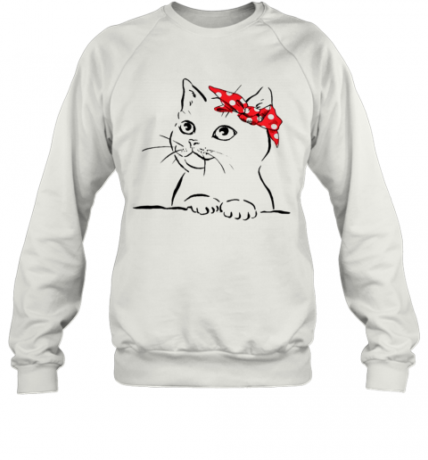 Cat White Kitty Kitten Outfit T-Shirt Unisex Sweatshirt