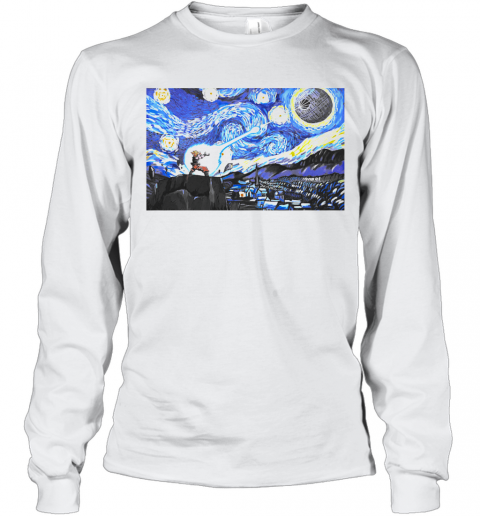 Fight With Sky Starry Night T-Shirt Long Sleeved T-shirt 