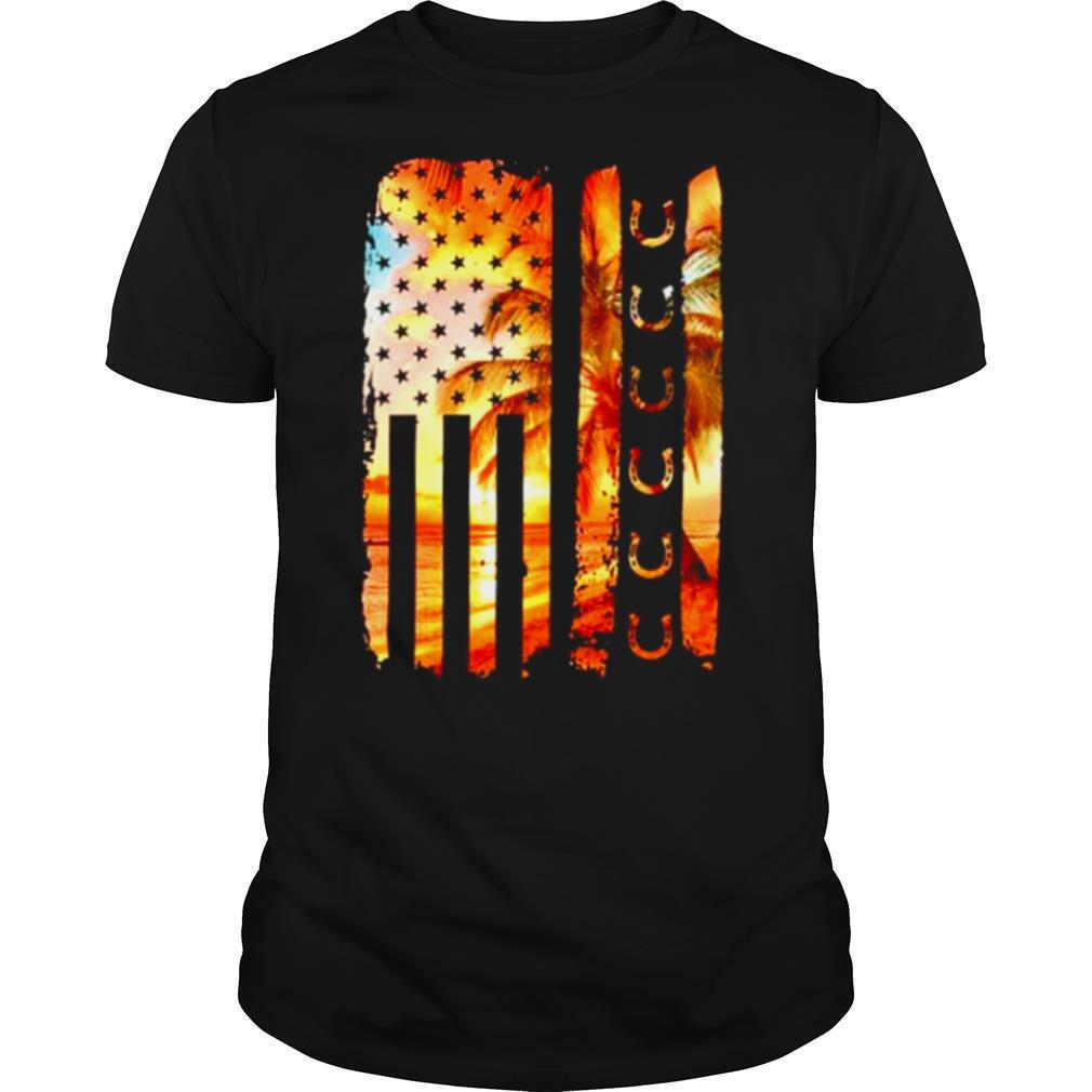 Horse American flag shirt