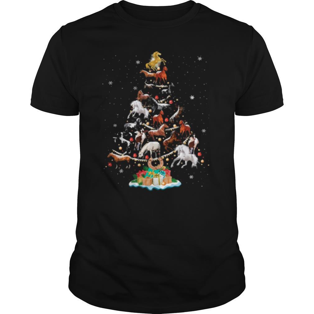 Horse christmas tree shirt