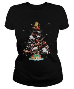 Horse christmas tree shirt