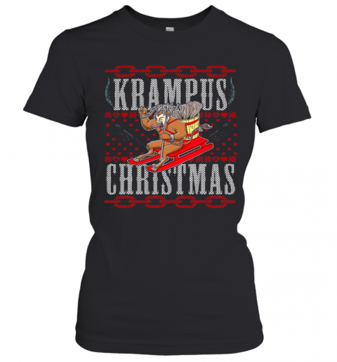 Krampus Christmas Sledding T-Shirt Classic Women's T-shirt