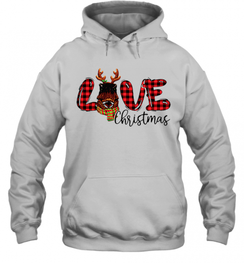 Love Dinosaurs Reindeer Christmas T-Shirt Unisex Hoodie