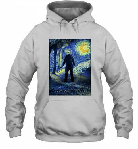 Michael Myers Starry Night Halloween T-Shirt Unisex Hoodie