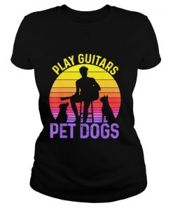 Play guitars pet dogs vintage shirt