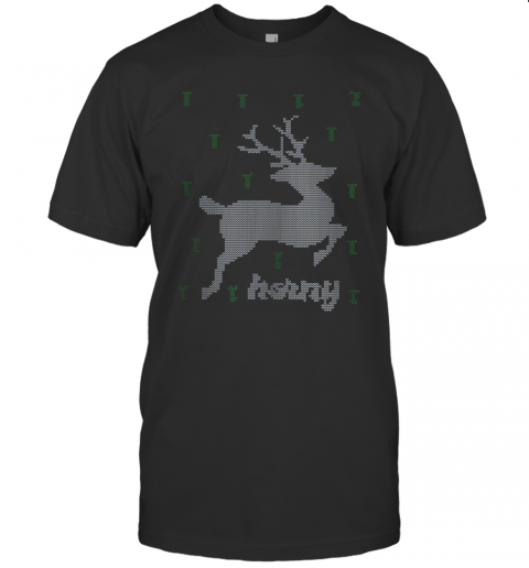 Reindeer Horny Ugly Christmas T-Shirt