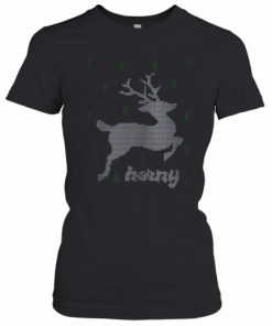 Reindeer Horny Ugly Christmas T-Shirt Classic Women's T-shirt