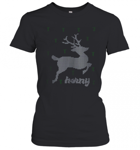 Reindeer Horny Ugly Christmas T-Shirt Classic Women's T-shirt