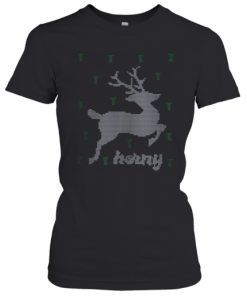 Reindeer Horny Ugly Christmas T-Shirt Classic Women's T-shirt