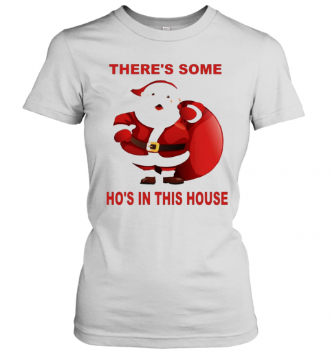 Santa Claus Christmas 2020 Theres Some Hoes T-Shirt Classic Women's T-shirt