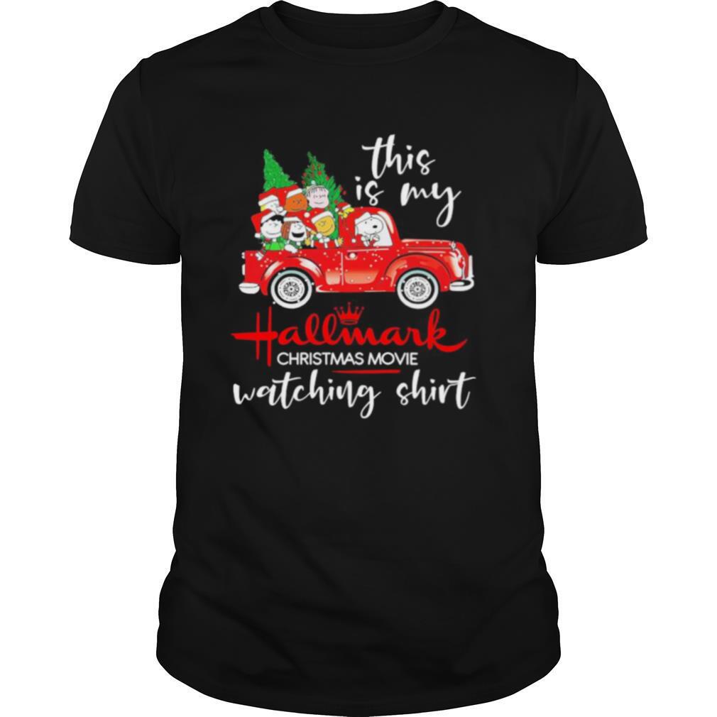 Snoopy this is my hallmark christmas movie watching shirt