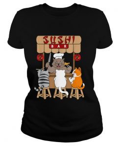 Sushi Bar Foodie Cat Kitten Kitty Asian Japanese Chef shirt