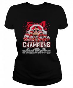 Allstate Sugar Bowl Champions Ohio State Buckeyes 49 Clemson Tigers 28 Signatures  Classic Women's T-shirt