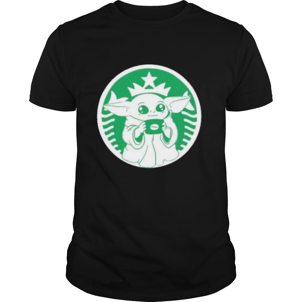 Baby yoda star wars coffee starbucks shirt