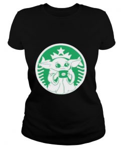 Baby yoda star wars coffee starbucks shirt