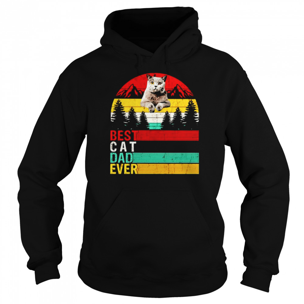 Best Cat Dad ever vintage Unisex Hoodie