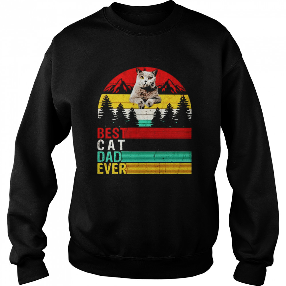 Best Cat Dad ever vintage Unisex Sweatshirt