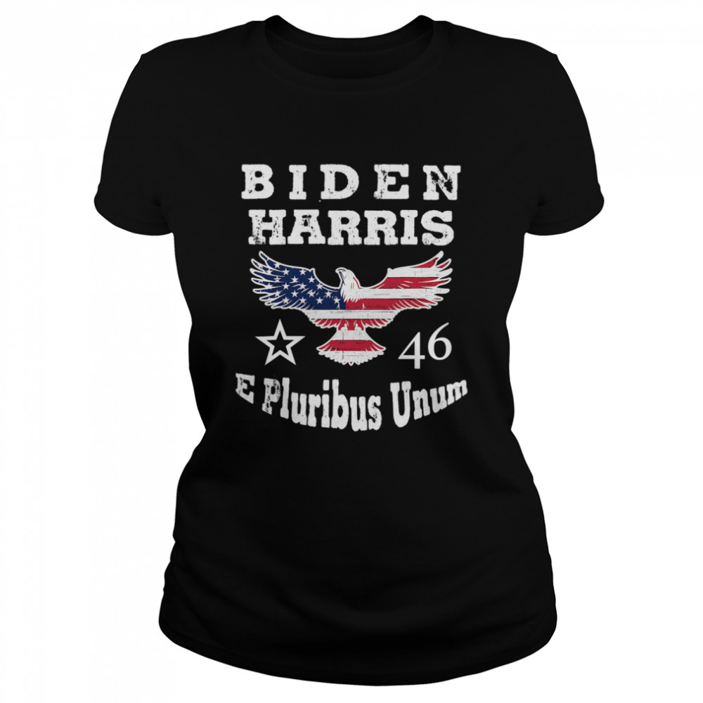 Biden Harris E Pluribus Unum 2021 Inauguration Eagle American Flag  Classic Women's T-shirt