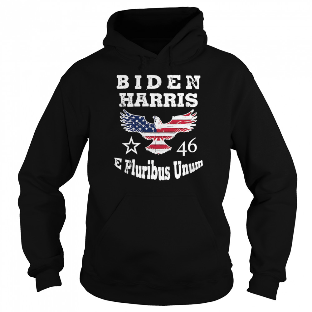 Biden Harris E Pluribus Unum 2021 Inauguration Eagle American Flag Unisex Hoodie