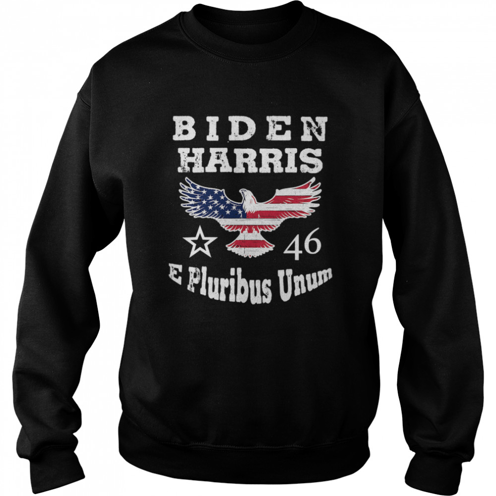 Biden Harris E Pluribus Unum 2021 Inauguration Eagle American Flag  Unisex Sweatshirt