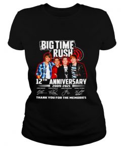 Big Time Rush 12th Anniversary 2009 2021 Signature Thank You For The Memories shirt