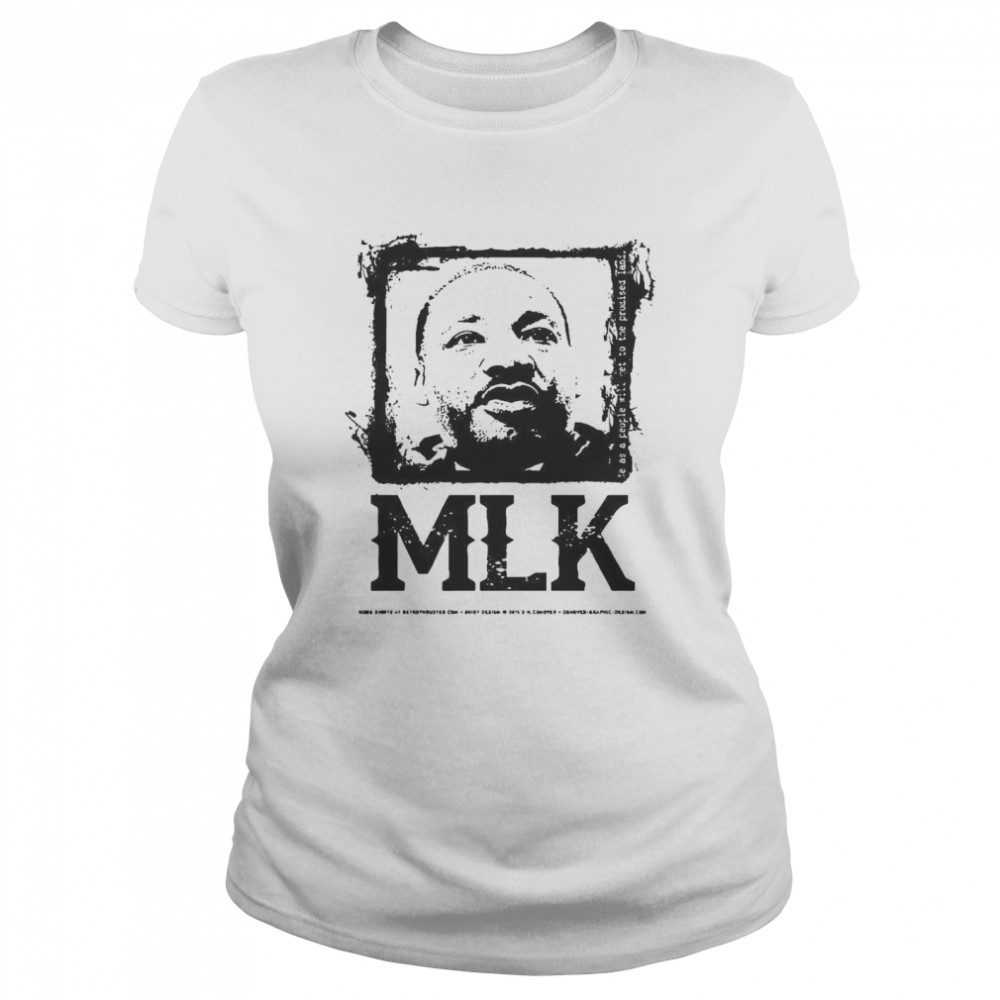 Black Portrait Martin Luther King MLK  Classic Women's T-shirt