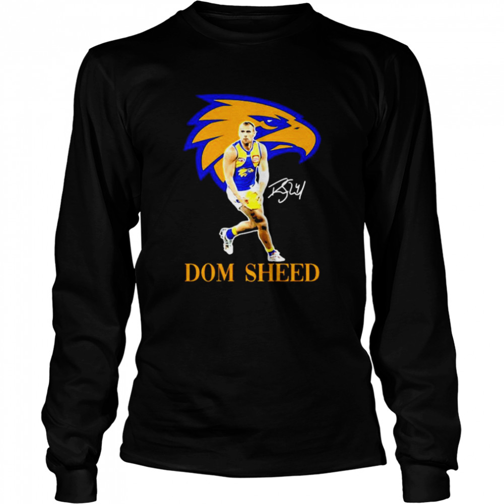 Dom sheed player of team philadelphia eagles football signature Long Sleeved T-shirt