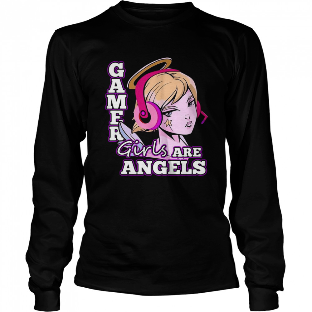 Gamer Girls Are Angels Long Sleeved T-shirt